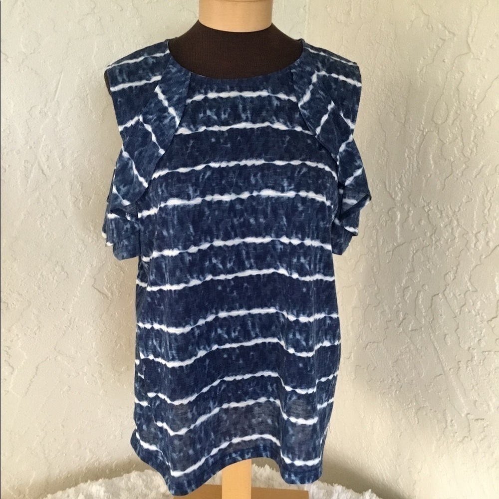 JUICY Couture XL ruffle raglan top blue
